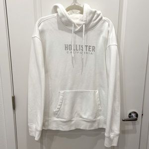 Hollister - Men’s White Hoodie - XL